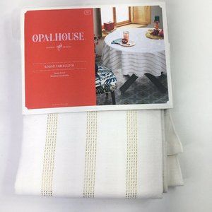 Opalhouse Round Fabric Tablecloth 70 Inch Off Whit